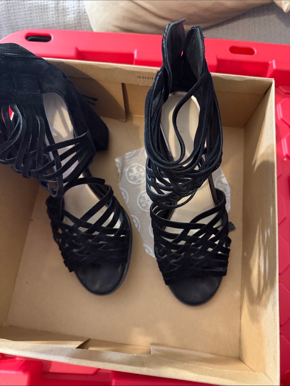 Steve Madden Black Strappy Suede Block Heel Sandals